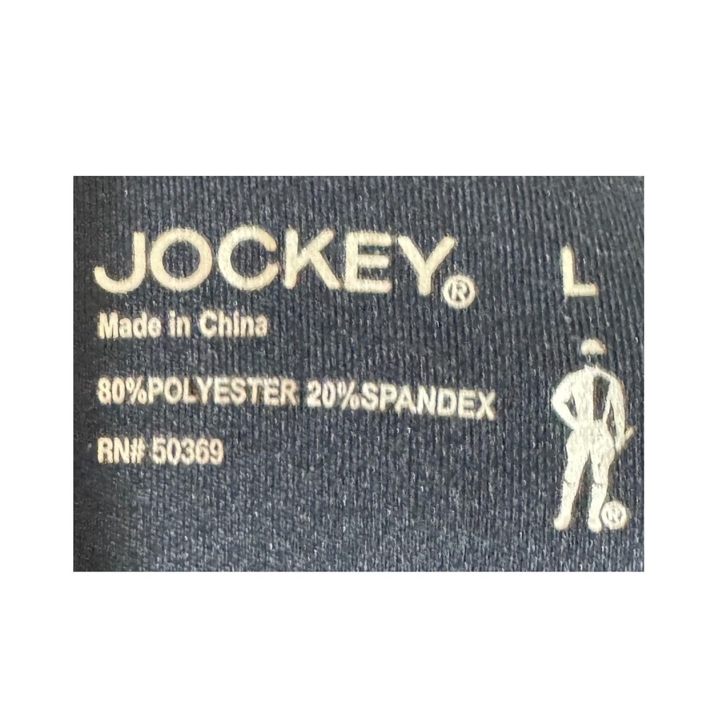 Jockey Womens Black High Waisted Bike Shorts Athletic Yoga Spandex Large RN50369 - Picture 3 of 3